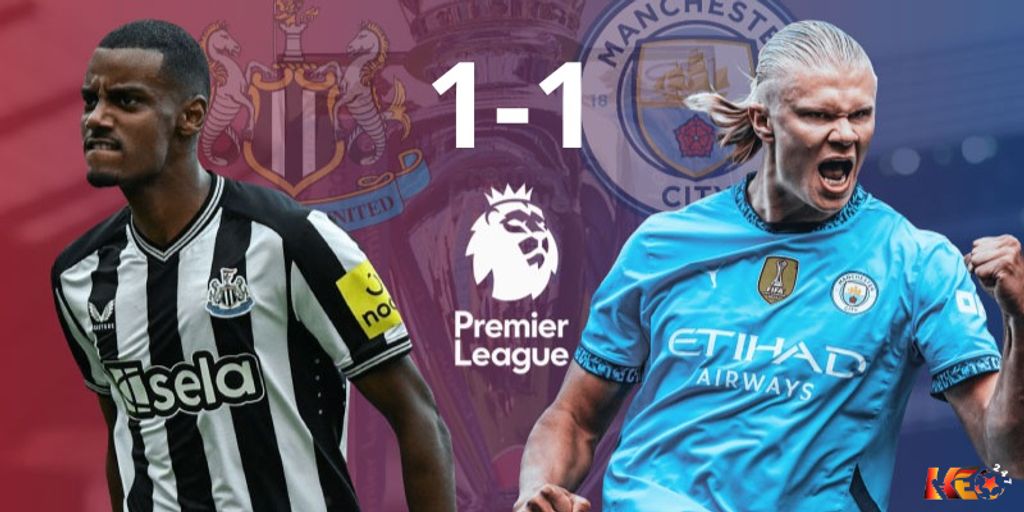 Manchester City hoà 1-1 trước Newcastle tại Vòng 6 Premier League 24/25 | Keolive247