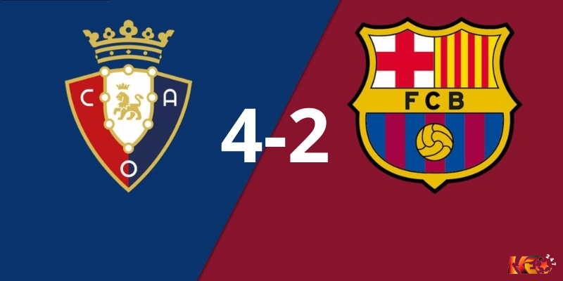 Osasuna thắng 4-2 trước Barcelona ở Vòng 8 Premier League 24/25 | Keolive247