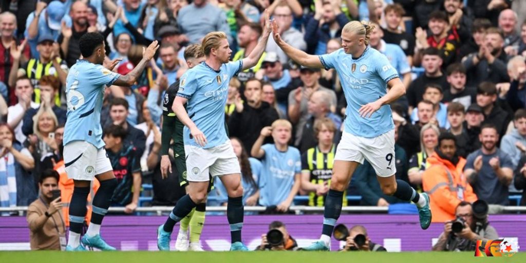 Haaland là người lập công ở cả hai bàn thắng của Man City  | Keolive247